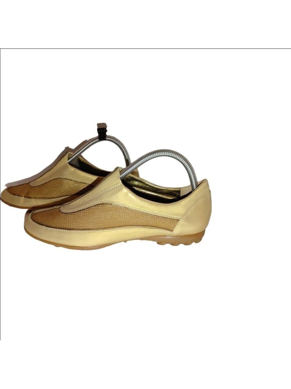 Amalfi by Rangoni Metallic Gold Italian Sneakers Size 8.5B